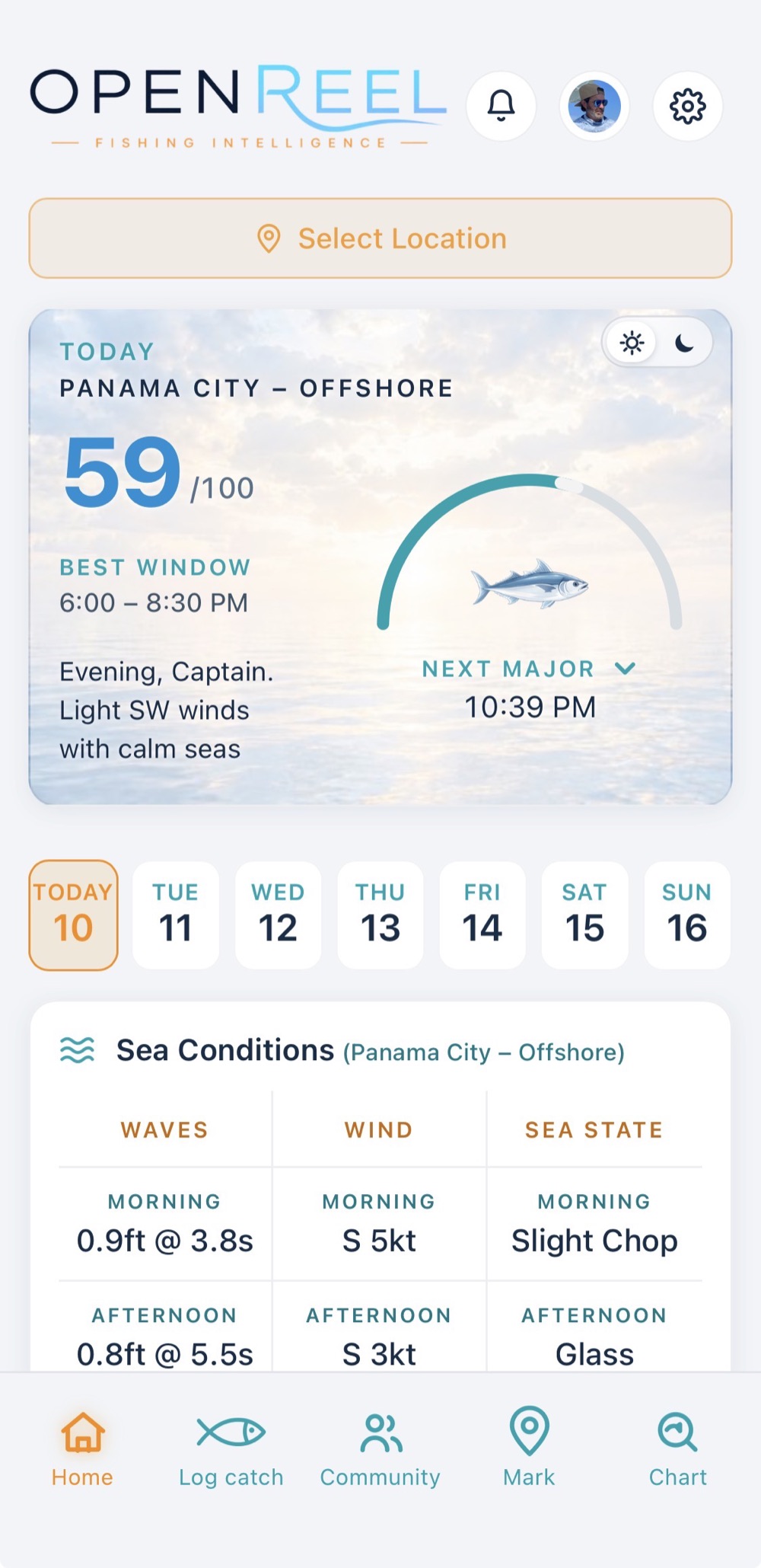 OpenReel home screen in light mode