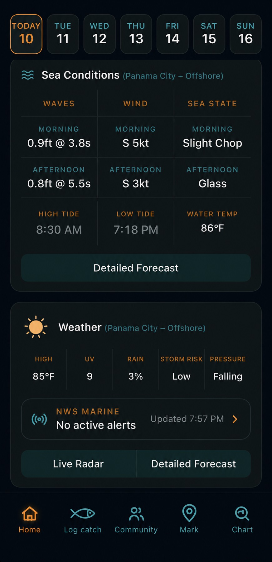 Sea conditions
